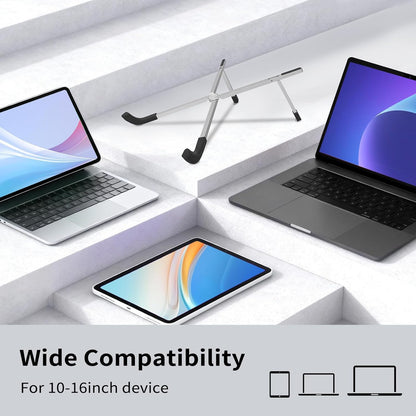 Protable Laptop Stand for Desk,Foldable Laptop Riser Holder,Ventilated Cooling Notebook Mount Computer Stand for 10-15.6” Laptops,Tablets，Aluminum