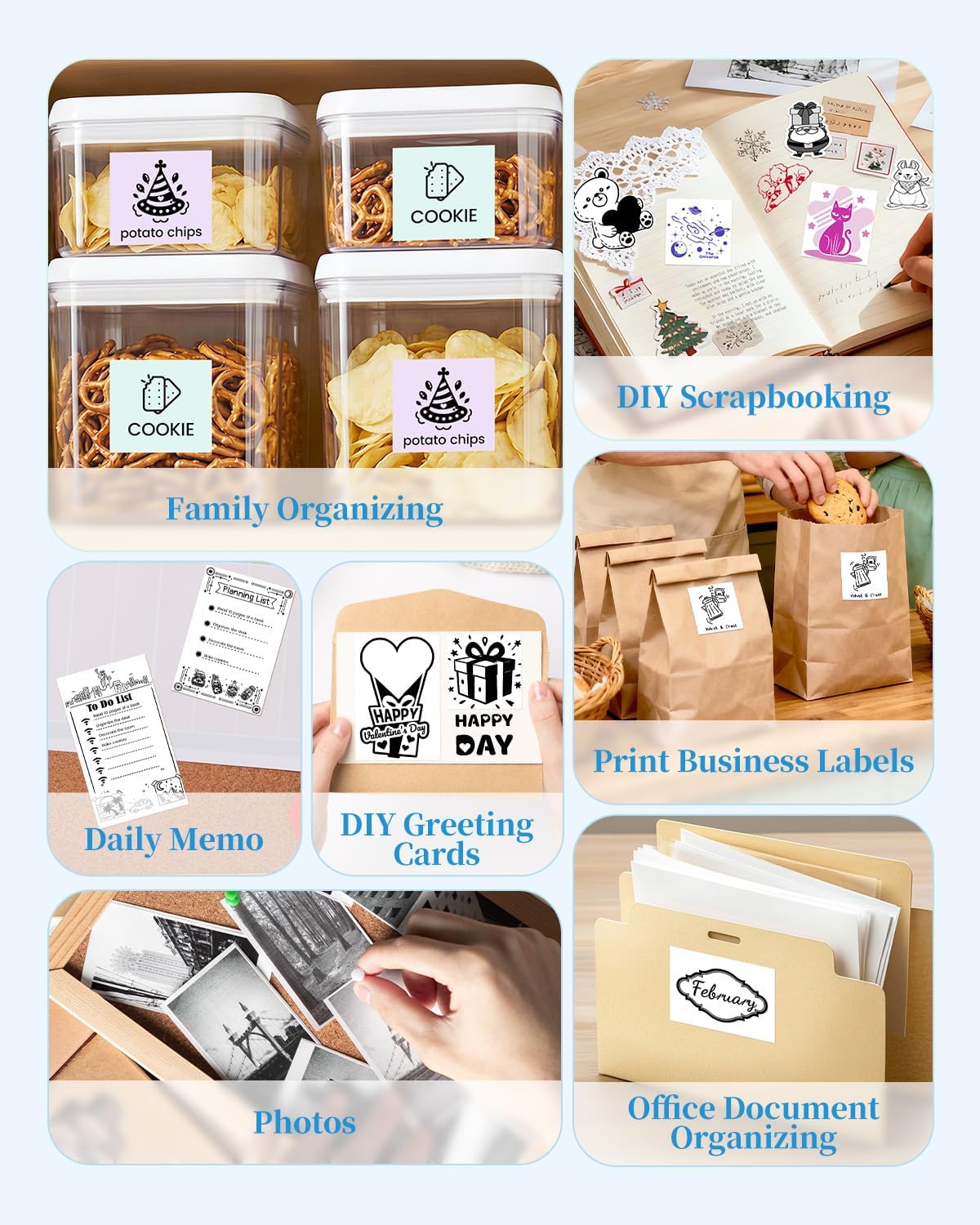 Memoking Sticker Maker - T02 Mini Sticker Printer Wireless Inkless Label Maker Portable Thermal Printer for Student Birthday Gift, Impresora Portátil for Note, DIY, Compatible with iOS & Android, Pink
