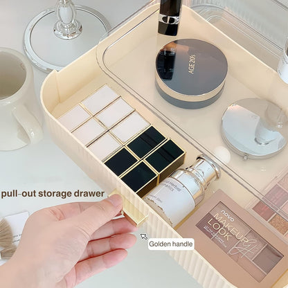Stackable Cosmetics Organizer Drawers, Bathroom Vanity Makeup Organizers and Storage, Ideal for Desk and Dresser Countertops, Great for Palette, Skincare, Lipsticks, Nail Care. Green