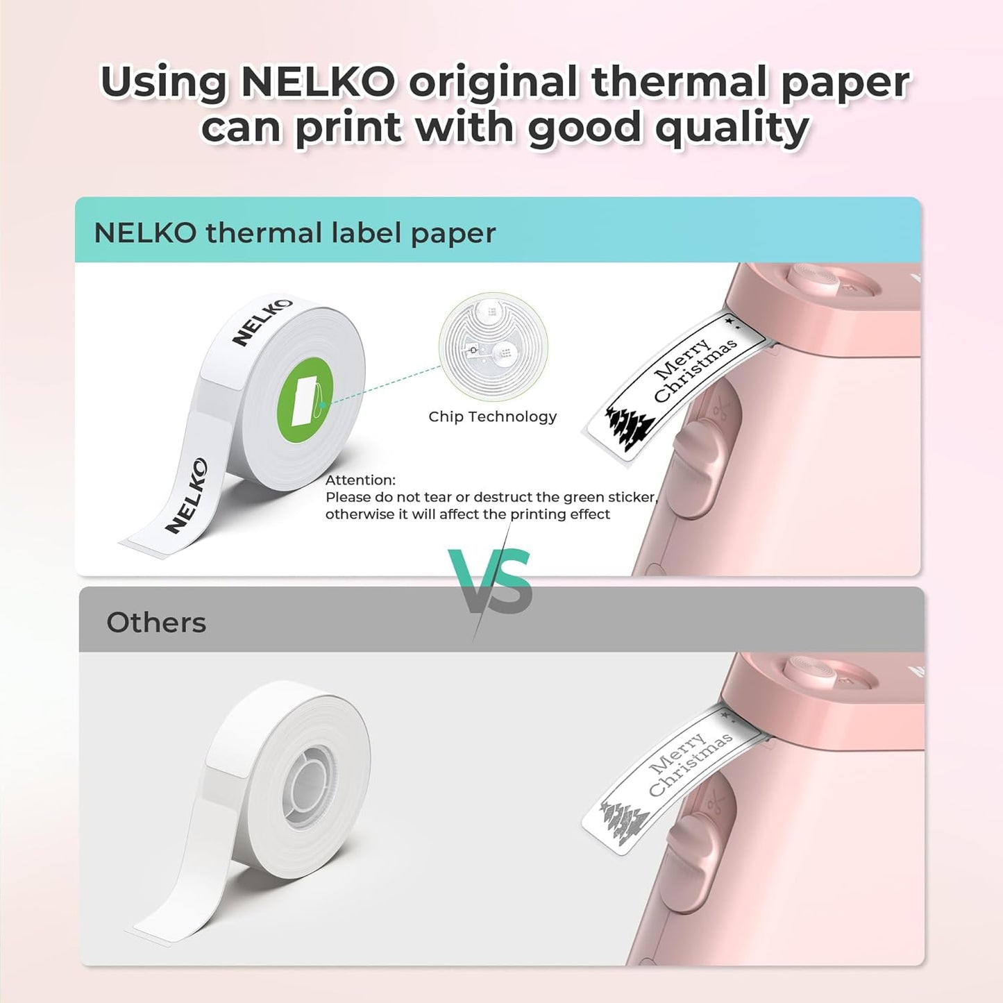 Nelko Label Maker Machine with Tape, P21 Bluetooth Label Printer, Wireless Mini Label Makers with Multiple Templates for School Office Home, White