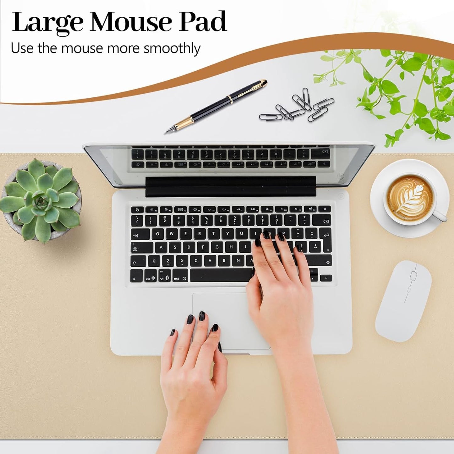 Green Desk Pad and Keyboard Wrist Rest, 3in1 Mousepad + Keyboard Wrist Rest+Mouse Wrist Rest for Home Office Table Computer Cover. (31.5×15.7,Green)