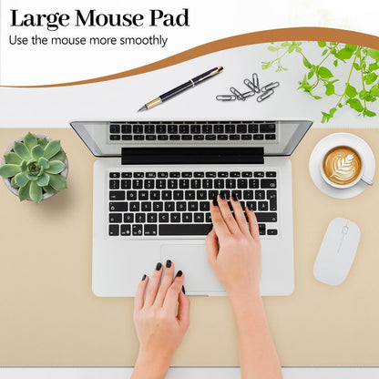 Green Desk Pad and Keyboard Wrist Rest, 3in1 Mousepad + Keyboard Wrist Rest+Mouse Wrist Rest for Home Office Table Computer Cover. (31.5×15.7,Green)