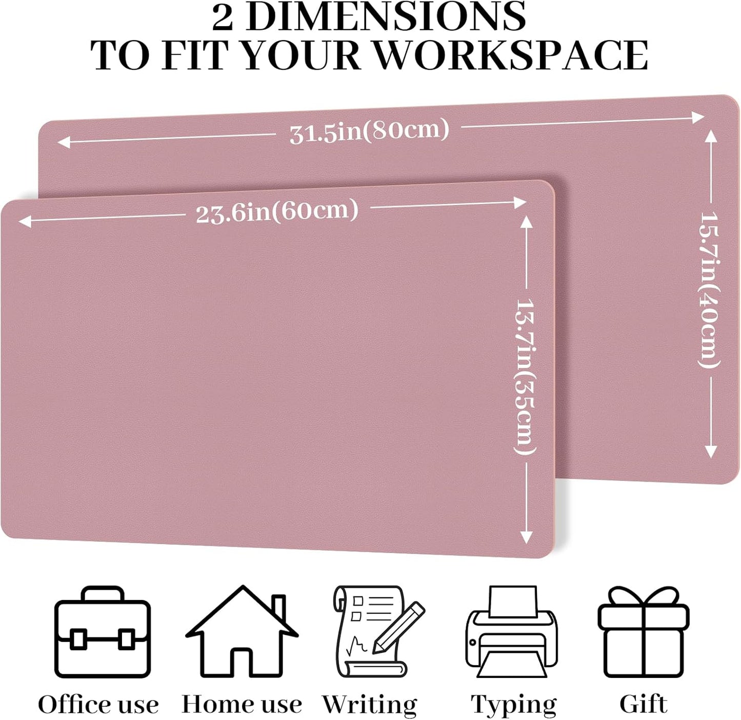 Mouse Pad and Keyboard Wrist Rest, 3-in-1 Large Keyboard and Mouse Pad Set, Ergonomic Wrist Rest for Computer Keyboards, Non-Slip Desk Mat Protector for Women (Purple Pink, 31.5" X 15.7")