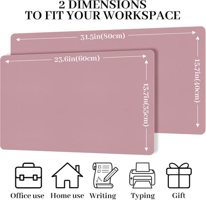 Mouse Pad and Keyboard Wrist Rest, 3-in-1 Large Keyboard and Mouse Pad Set, Ergonomic Wrist Rest for Computer Keyboards, Non-Slip Desk Mat Protector for Women (Purple Pink, 31.5" X 15.7")