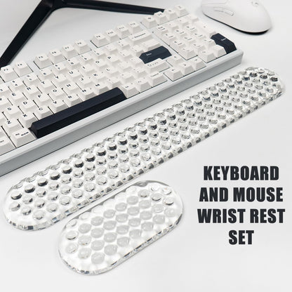 Ergonomic Gel Keyboard and Mouse Wrist Rest Set – Pink Wrist Rest for Computer Keyboard 75% 80%, Comfort & Support for Typing and Gaming