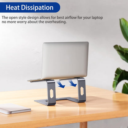 BESIGN LS03 Aluminum Laptop Stand, Ergonomic Detachable Computer Stand, Notebook Riser, Laptop Mount Compatible with Air, Pro, Dell, HP, Lenovo More 10-15.6" Laptops, Silver