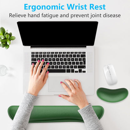 Dapesuom Enlarge Keyboard Wrist Rest, Cute Memory Foam Keyboard Wrist Cushion for Computer Desk Mats Support, Typing Pain Relief Ergonomic Mouse Pad Rests with Non-Slip Base for Gaming, Laptop, Purple