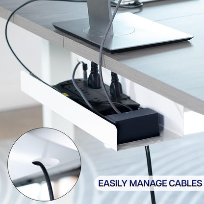 VIVO Under Desk 17 inch Cable Management Tray, Cord Organizer, Home Office Desk Accessories, White, DESK-AC06-1CW