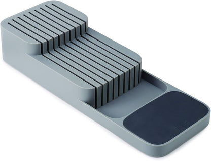 Joseph Joseph DrawerStore Knife Organizer, holds up to 9 knives, Kitchen Organization & Drawer Storage – Compact, Gray