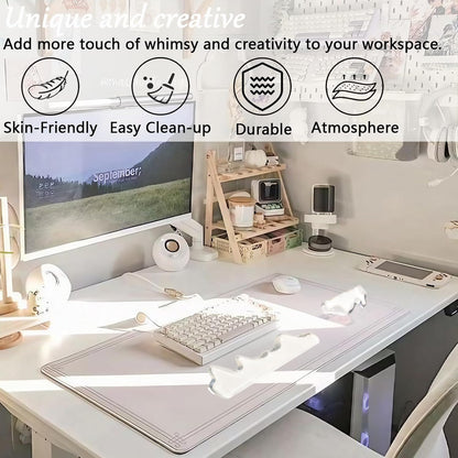Gel Wrist Rest for Keyboard and Mouse Square Blue Plaid Clear Keyboard Wrist Rest Transparent Ergonomic Cute Checkered Mouse Wrist Pad Silicone Non-Slip Support for Computer Laptop Gaming Home Office