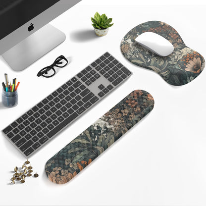 Ghost Book Mousepad with Wrist Rest Halloween Computer Keyboard Mouse Pad Black Cute, Mouse Pad with Wrist Rest for Computer Keyboard, 2 In1 Mousepad with Wrist Support Easy Typing&Relieve Wrist Pai