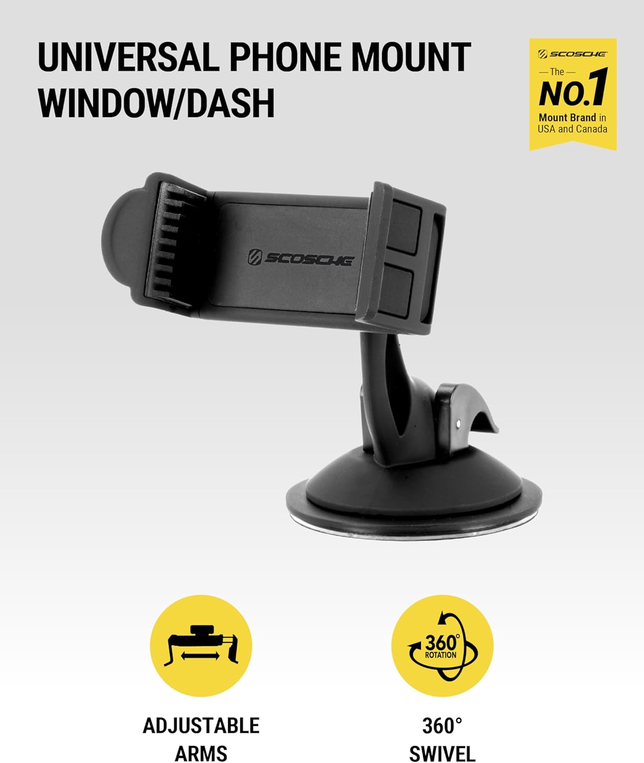 Scosche SUFMPS-SP Universal Cell Phone Stand and Holder with Non-Slip Cradle, Foldable, Adjustable Non-Magnetic Mount for Home Office Desk or Travel Compatible with iPhone, Tablet and All Devices