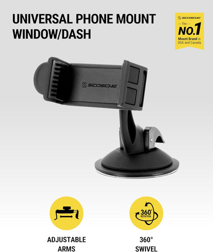 Scosche SUFMPS-SP Universal Cell Phone Stand and Holder with Non-Slip Cradle, Foldable, Adjustable Non-Magnetic Mount for Home Office Desk or Travel Compatible with iPhone, Tablet and All Devices