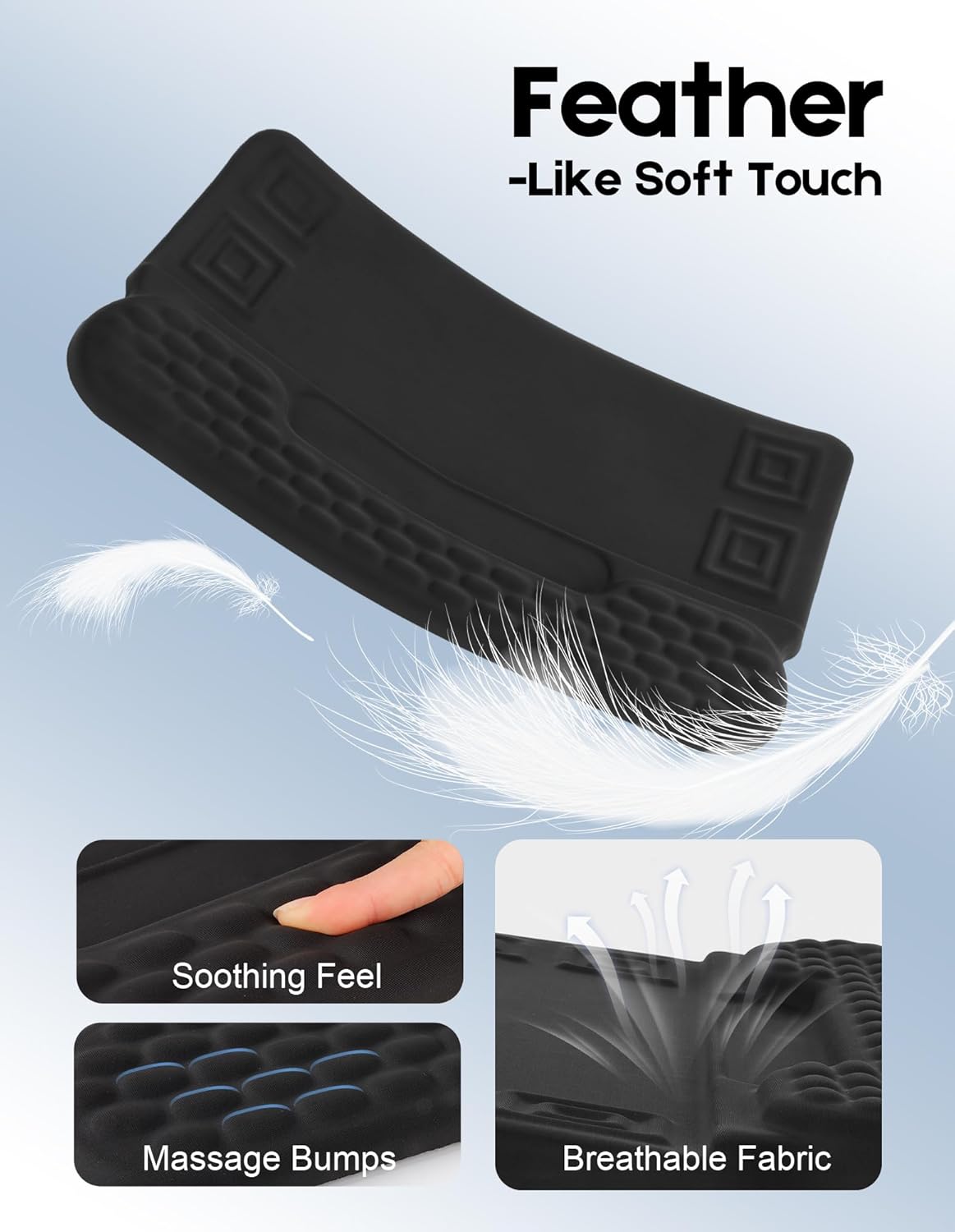 Wrist Rest with Keyboard Stand and Storage Slot, Ergonomic Computer Keyboard Wrist Rest, Soft Memory Foam, Non-Slip Base, Wrist Pad for Keyboard Pad with Wrist Support for Work Study Game