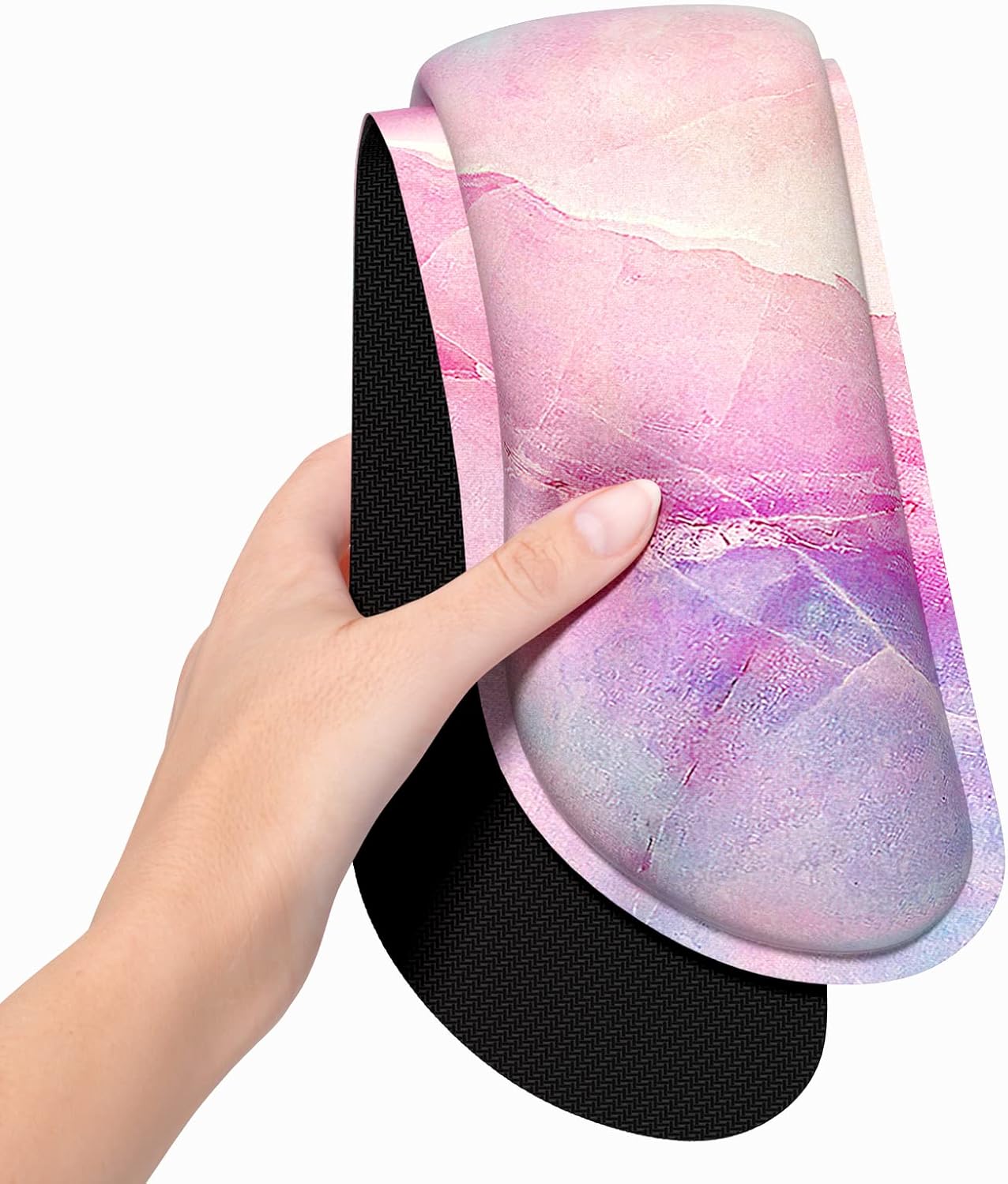 Dapesuom Enlarge Keyboard Wrist Rest, Memory Foam Wrist Cushion for Desk Mats Support, Cute Pain Relief Keyboard Mouse Pad Rests Set with Non-Slip Base for Gaming Laptop Office Computer, Green Leaf