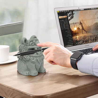 Dragon Pen Holder for Desk, Pen Holder Figure, Chinese Feng Shui Desk Organizer, Animal Figure for Office/Study Display Decoration