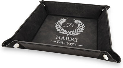 Personalized Organizer for Men, Jewelry Tray, Desk Organizers for Men Women, Men Women Jewelry Key Tray, Desk Storage Plate, Valet Tray Desktop Storage Organizer