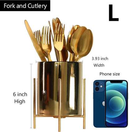 Sturdy Pen Holder Simple and elegant for Desk Matte Pencil Holder Ceramic Cute Desktop Organizer Brush Holder Cup (Black and Gold Plated)