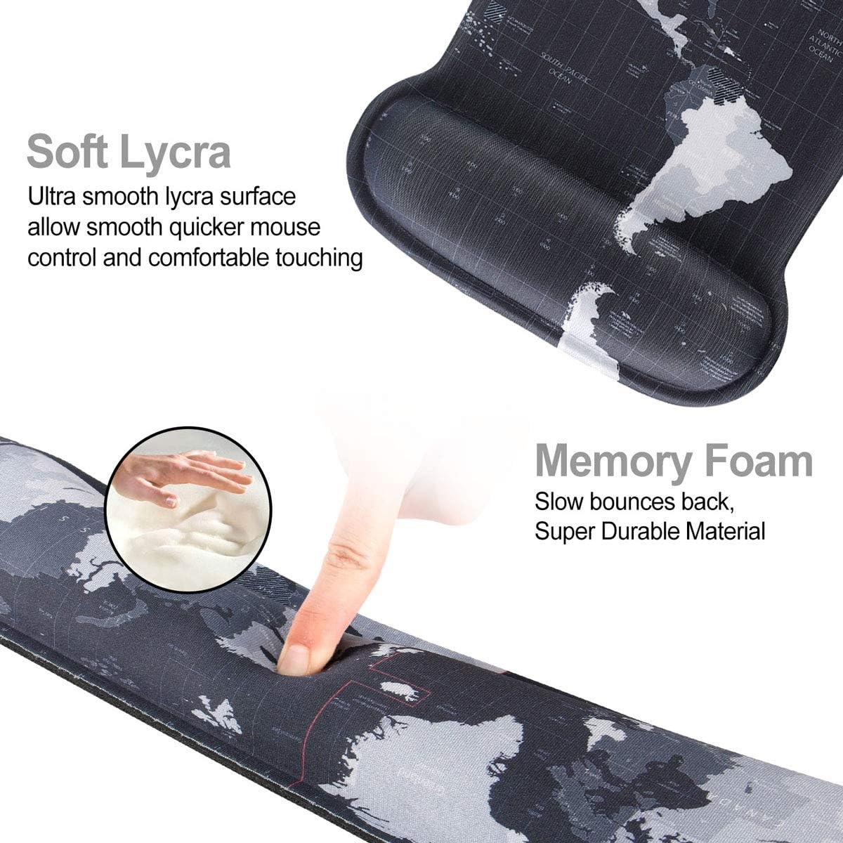 Keyboard Wrist Rest Pad Ergonomic Mouse Pad Set, ToLuLu Gel Mouse Pad Wrist Support for Computer Laptop, Mousepad Keyboard Wrist Support with Memory Foam for Easy Typing Pain Relief, Van Gogh Painting