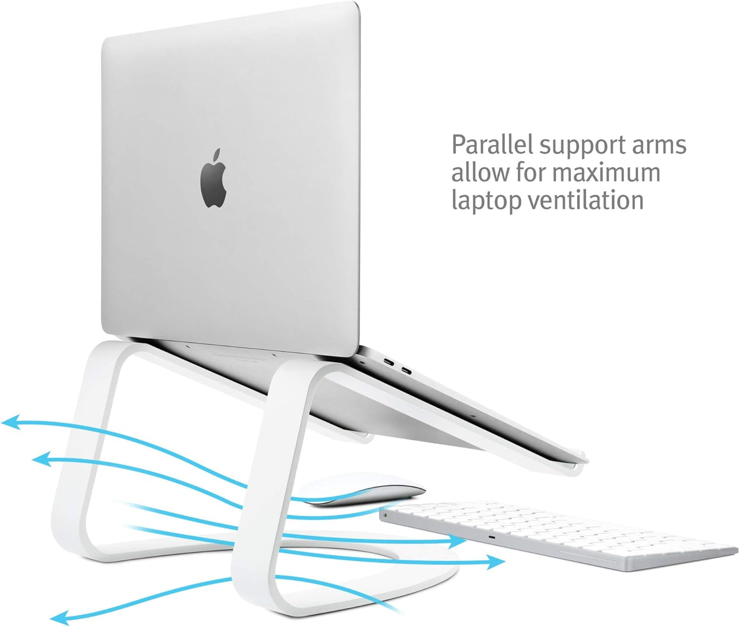 Twelve South Curve SE Ergonomic Aluminum Laptop and MacBook Stand with Anti-Slip Silicone to Prevent Scratching | Compatible with 11" to 17” laptops
