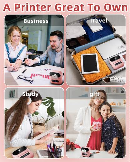 Phomemo Label Maker,M220 Label Printer,3 Inch Bluetooth Thermal Label Maker Machine with 6000+ Icons,700+ Templates,400+ Fonts,for Kids School Items,Small Business,Large Sticker