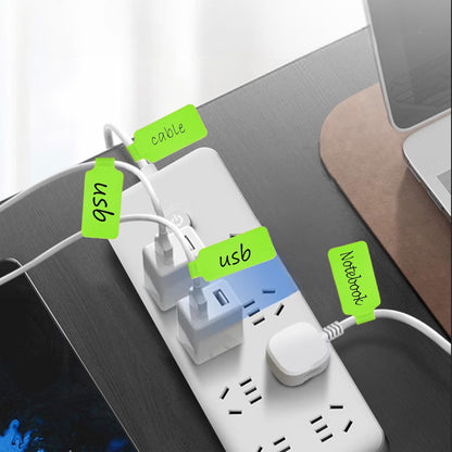60 Pieces Cable Labels & Reusable Hook and Loop Fastening Ties Set - 30 Pieces Cord or Wire Labels & 30 Pieces Labels for Electronic Cords, Home & Office Cord Management