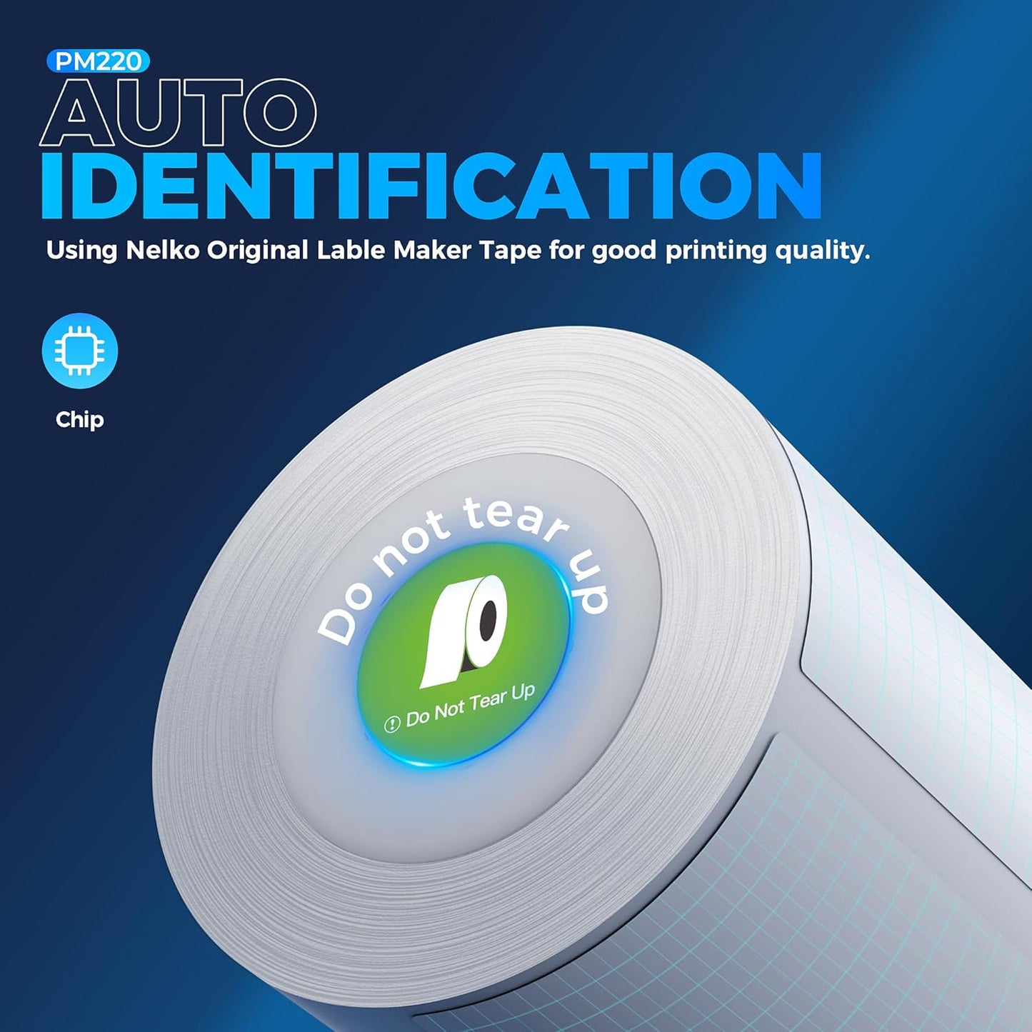 Nelko Label Maker Machine with Tape, PM220 Bluetooth Label Printer, 2 Inch Portable Thermal Printer for Small Business, Address, Logo, Clothing, Smart AI APP for iOS, Android & PC, White