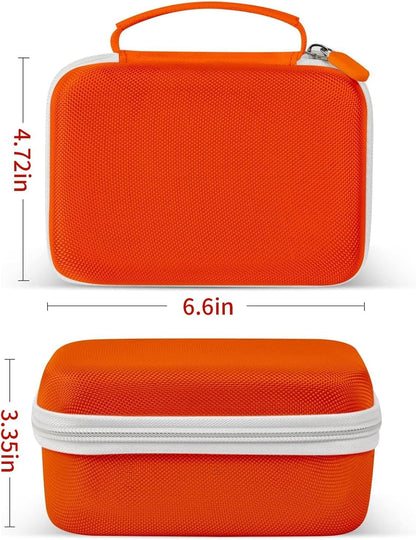 Boobowl Case Compatible with Phomemo M110 Label Maker - Portable Mini Bluetooth Thermal Label Maker Carrying Storage Bag for Printer Labels, USB Cable and Accessories (Box Only) - Orange