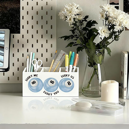 Purple Coquette Bow Pen Pencil Holder for Desk, Girly Office Decor, Preppy Purple Bow Aesthetic Wooden Box Sign Decorations for Girly Room Bedroom Dorm Office Desk Tabletop