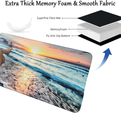 Computer Keyboard Stand Pad with Wrist Rest Purple Blue Cloud Keyboard Pad Support with Comfortable Galaxy Stars Wrist Pad Cute Girl Ergonomic Tilted Keyboard Riser Holder for Desktop Office Home