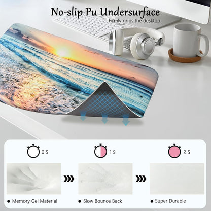 Computer Keyboard Stand Pad with Wrist Rest Purple Blue Cloud Keyboard Pad Support with Comfortable Galaxy Stars Wrist Pad Cute Girl Ergonomic Tilted Keyboard Riser Holder for Desktop Office Home