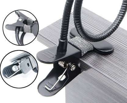 Cell Phone Holder, Universal Lazy Bracket Mobile Phone Stand, Flexible Gooseneck Long Arm Clip (White)