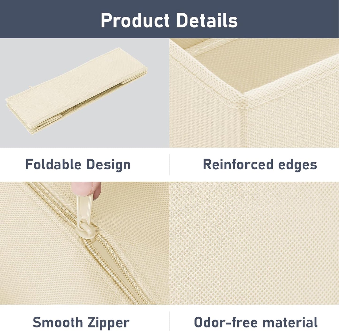 DIMJ Drawer Organizer Clothes - 20 Pack Closet Drawer Organizer Bins for Baby Clothes Storage, Fabric Dresser Organizer for Nursery Bedroom, Foldable Small Drawer Dividers for Underwear Socks