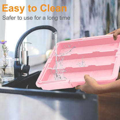 Homecor Large Utensil Organizer for Kitchen Drawer, Expandable Silverware Drawer Organizer Cooking Tray, Cutlery and Flatware Utensil Holder Kitchen Spatula Tools Storage with 3 Dividers, Grey