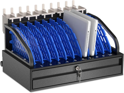 POCHAR 8-Device Universal Charging Station for Laptops & Chromebooks – Classroom Organization for iPads, Tablets & More, Ideal for Schools & Offices