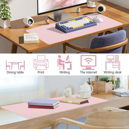 Green Desk Pad and Keyboard Wrist Rest, 3in1 Mousepad + Keyboard Wrist Rest+Mouse Wrist Rest for Home Office Table Computer Cover. (31.5×15.7,Green)