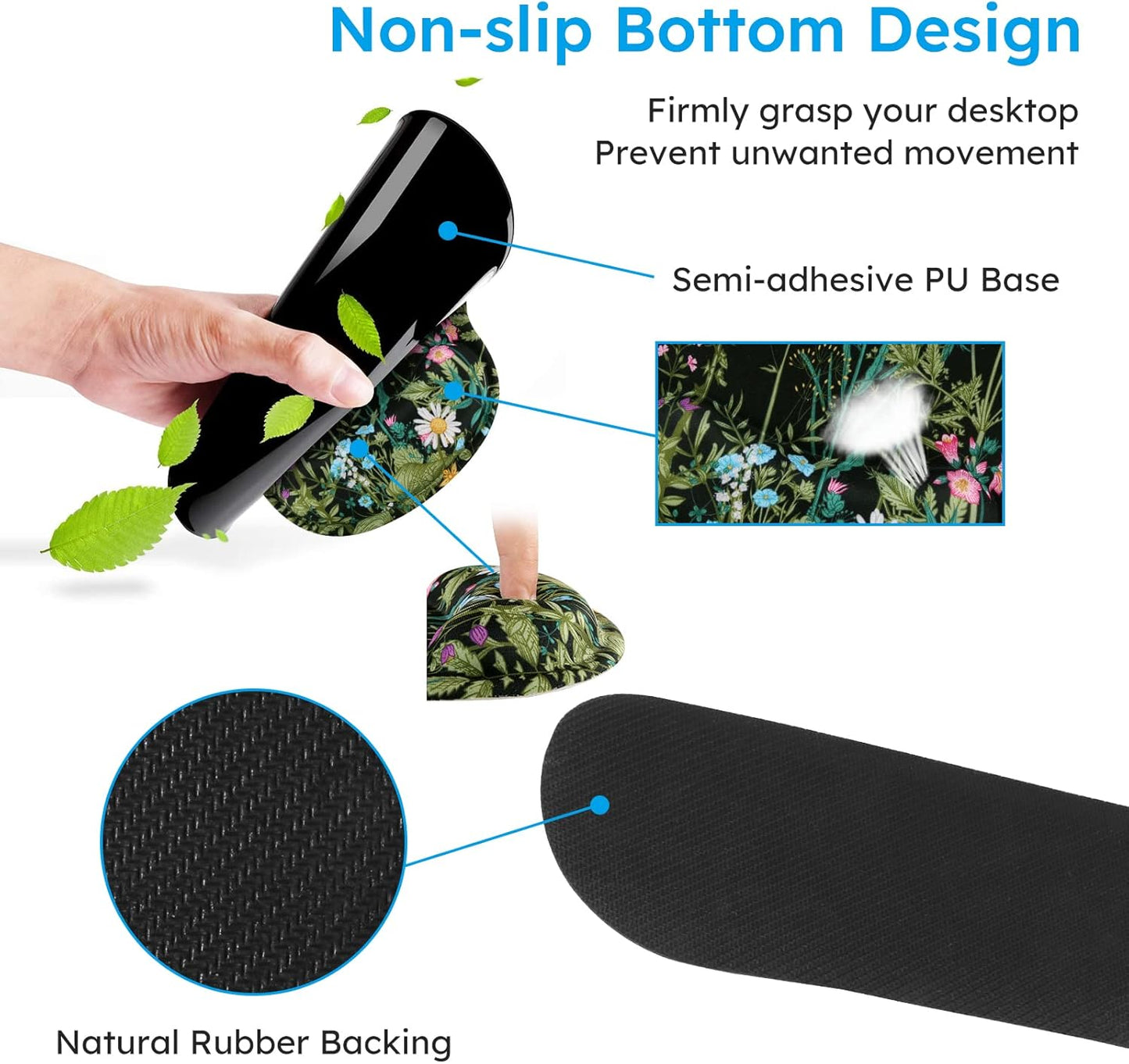 iCasso Desk Mat, Gaming Mouse Pad Wrist Support Set,4in1 XXL Large Mousepad + Keyboard Wrist Rest+Mouse Wrist Rest+Coaster Set with Ergonomic Design for Home Office Table Computer-Penoy