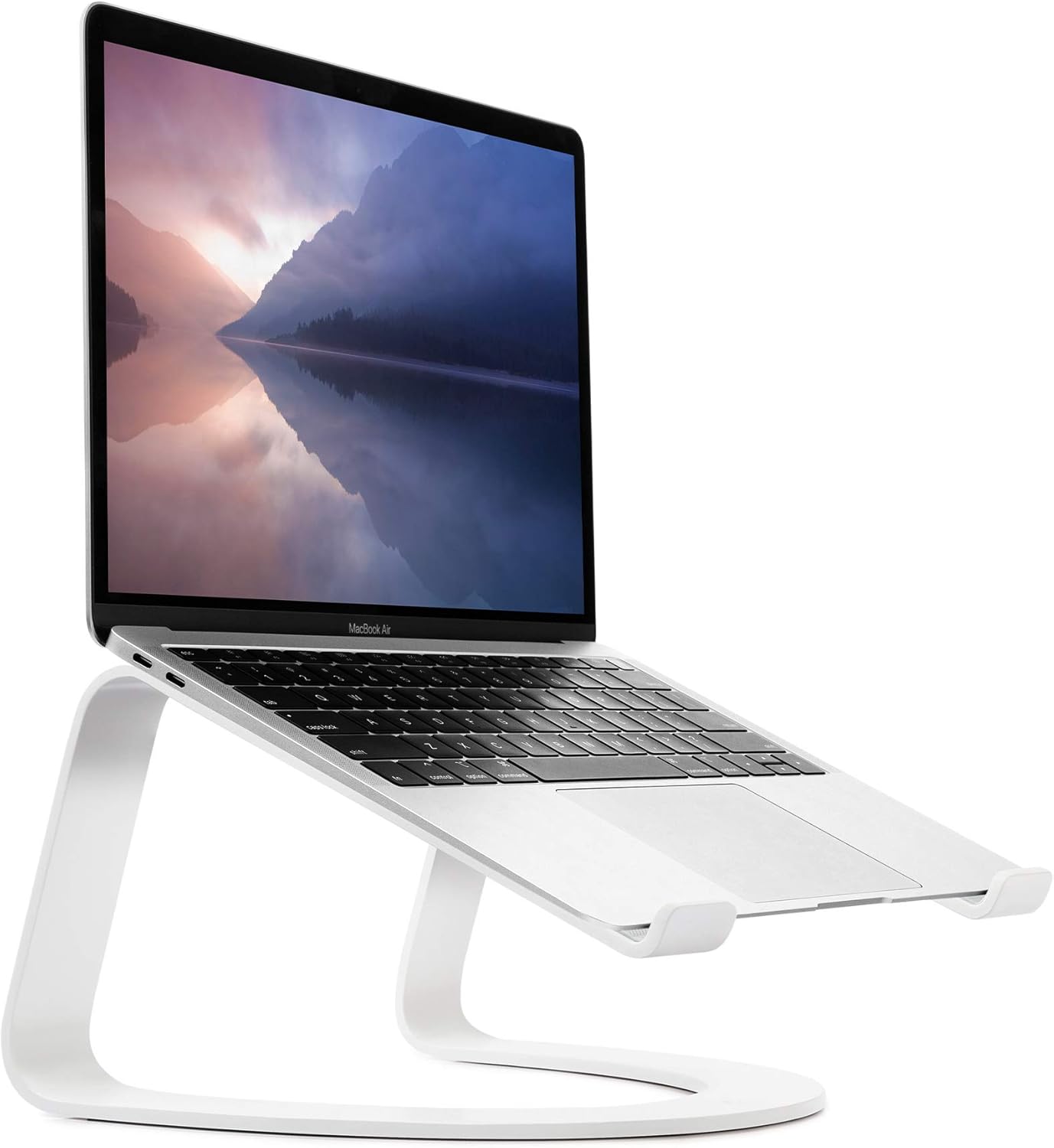 Twelve South Curve SE Ergonomic Aluminum Laptop and MacBook Stand with Anti-Slip Silicone to Prevent Scratching | Compatible with 11" to 17” laptops