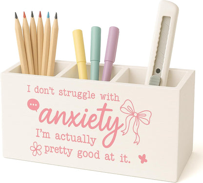 Boho Floral Mental Health Pen Holder for Desk, Special Education Classroom Must Haves, Inspirational Autism ADHD Awareness Pencil Holder for Classroom Therapy Office