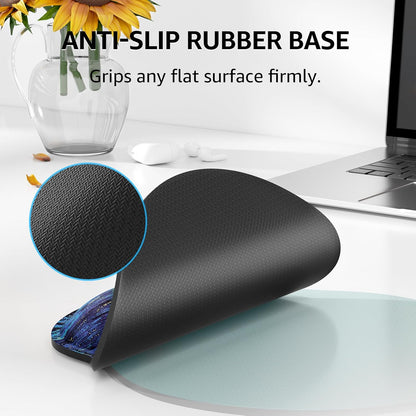 KTRIO Ergonomic Keyboard Wrist Rest and Mouse Pad with Wrist Rest Set, Memory Foam Wrist Support for Typing, Gaming, Office and Home Use, Black