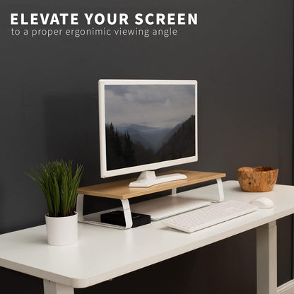 VIVO Monitor and Laptop Stand, 24 inch Desktop Riser, Black, STAND-V000D