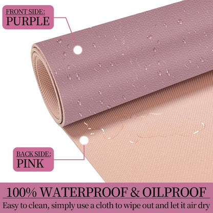 Mouse Pad and Keyboard Wrist Rest, 3-in-1 Large Keyboard and Mouse Pad Set, Ergonomic Wrist Rest for Computer Keyboards, Non-Slip Desk Mat Protector for Women (Purple Pink, 31.5" X 15.7")