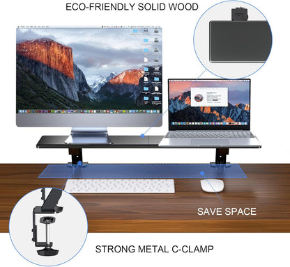 suptek Monitor Stand Riser for Computer,Laptop,Printer, Notebook and All Flat Screen Display with Vented Metal Platform and 4 Inches Height Underneath Storage (MST004)