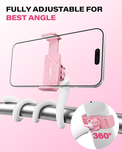 A2C Flexible Phone Holder for Treadmill, Peloton, Stroller, Shopping Cart, Desk, Portable Gooseneck 16.5” Long Arm Phone Mount for 4.7”-6.9" Smartphones