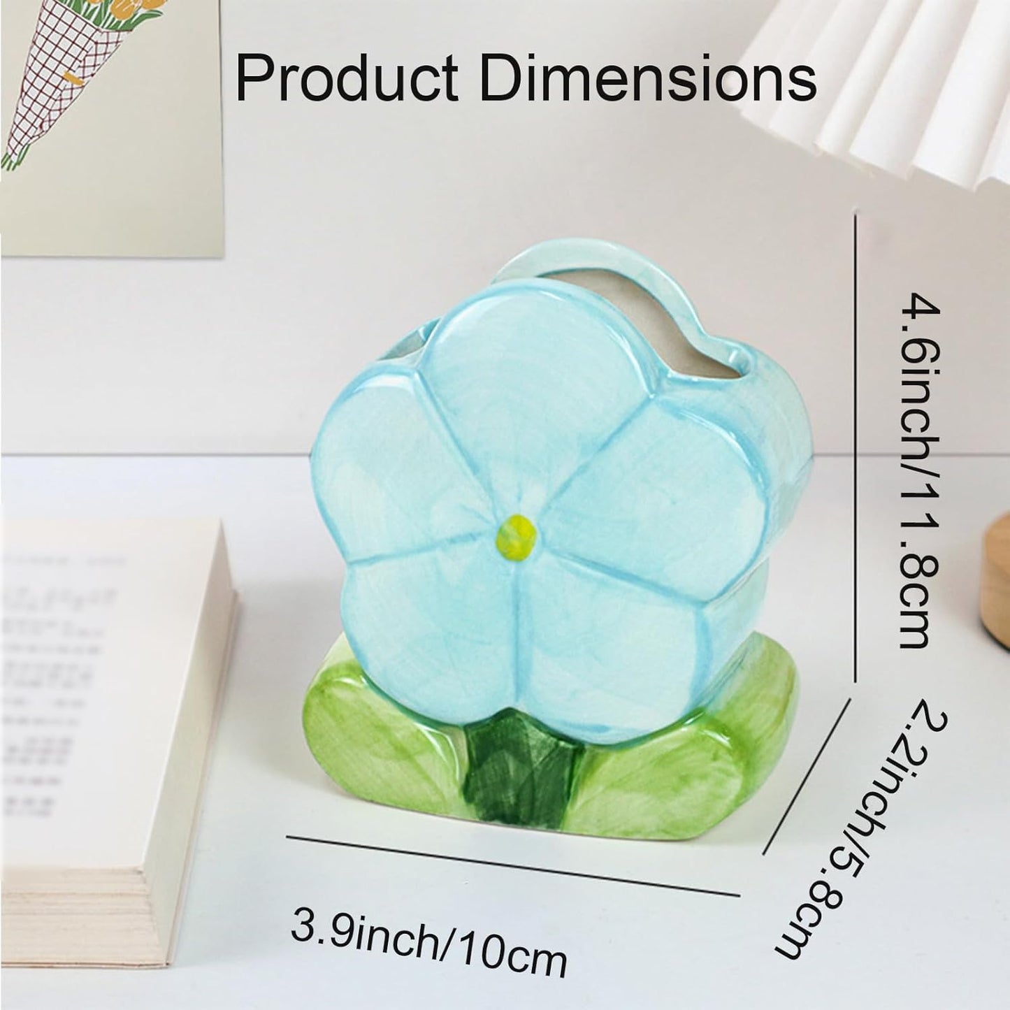 Red Makeup Brush Holder Pen Holder Office Desk Accessories Aesthetic Pencil Holders Cute Toothbrush Holders Flower Home Decor Vase Birthday Gifts for Women Vanity Kawaii Kitchen Utensil Holder