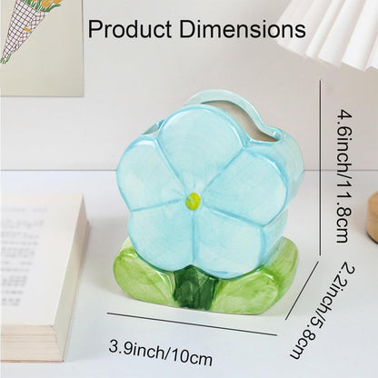 Red Makeup Brush Holder Pen Holder Office Desk Accessories Aesthetic Pencil Holders Cute Toothbrush Holders Flower Home Decor Vase Birthday Gifts for Women Vanity Kawaii Kitchen Utensil Holder