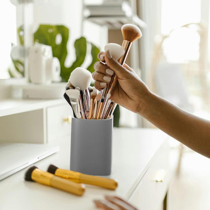 Pen Holder, 2 Pack Pencil Holder for Desk,Ceramic Pencil Cup Desk Organizer, Makeup Brush Holder Cute, Stationery Accessories for Office, School, Home (Matte white)