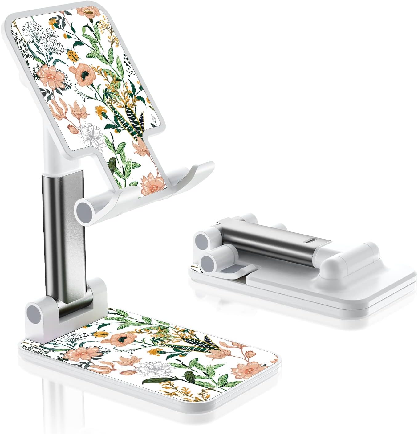 Desk Cell Phone Stand - Adjustable Angle-iPad Holder, Universal Compatible Phone Holder for Desk