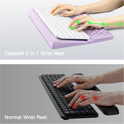 Ospelelf Keyboard Wrist Rest, Comfortable Ergonomic Keyboard Stand Riser Holder for Office Home