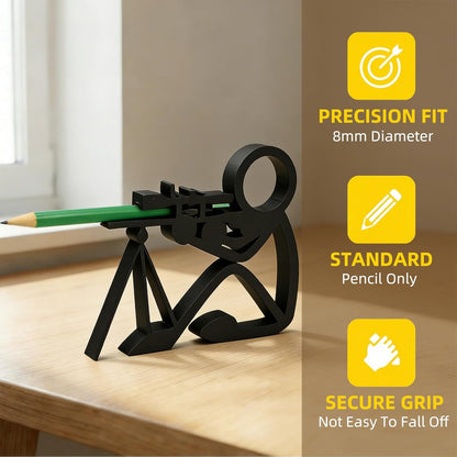 Funny Archer Pencil Holder, 3D Pen Desk Decor Cool Office Desk Organizer for Pencils Pens Creative Office Display Decorations (Archer)
